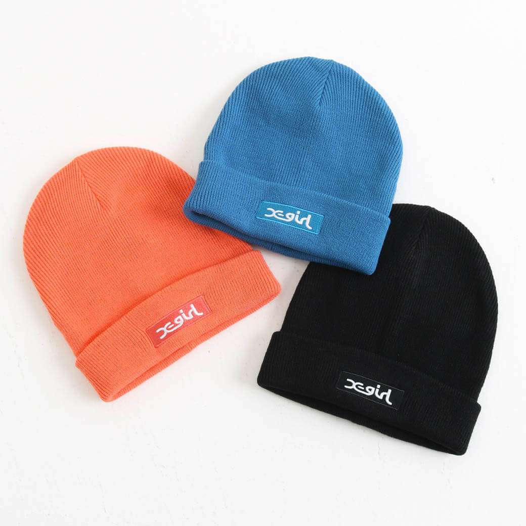 X-girl エックスガール BOX LOGO KNIT CAP