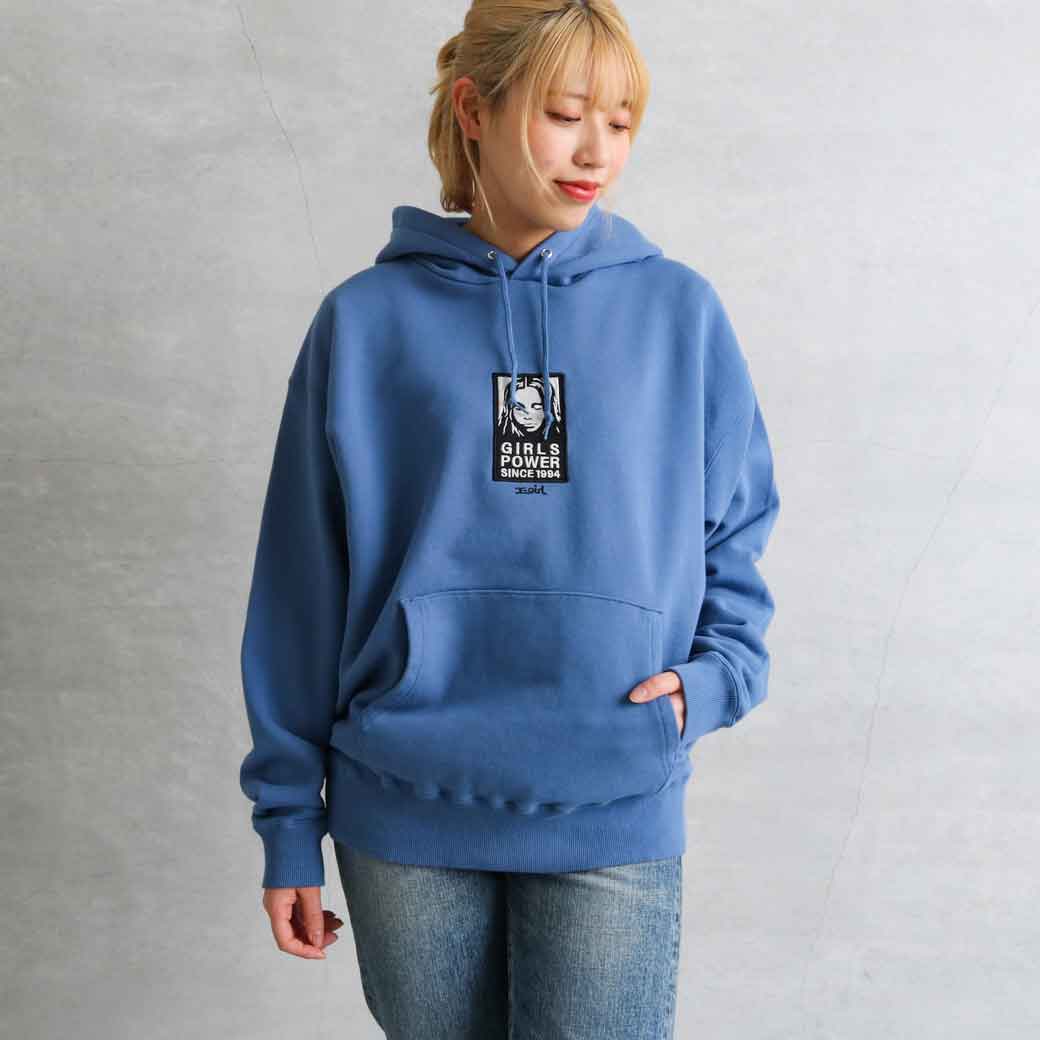 X-girl エックスガール FACE PATCH SWEAT HOODIE