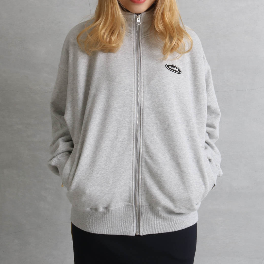 X-girl エックスガール OVAL LOGO ZIP UP SWEAT TOP